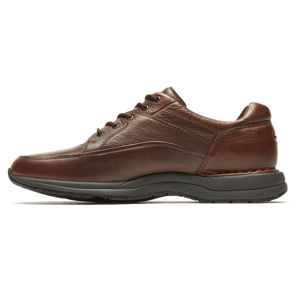 Zapatos Con Cordones Rockport Hombre Mexico - Edge Hill 2 Lace-To-Toe Marrom - EOMWL1276